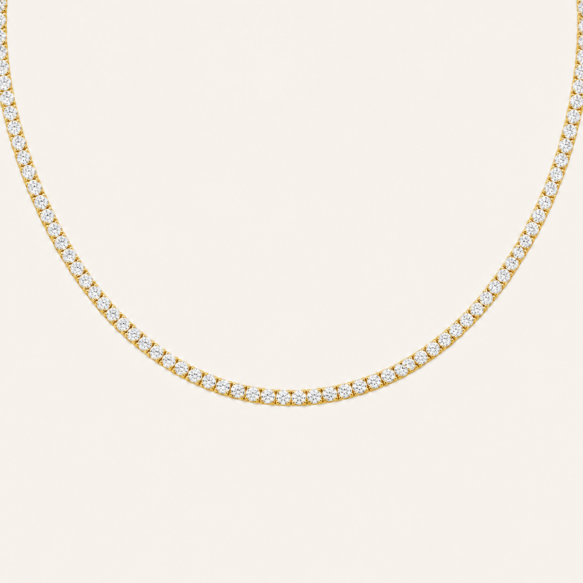 15CT Round Cut Lab Lab Grown Diamond Tennis Neckalce