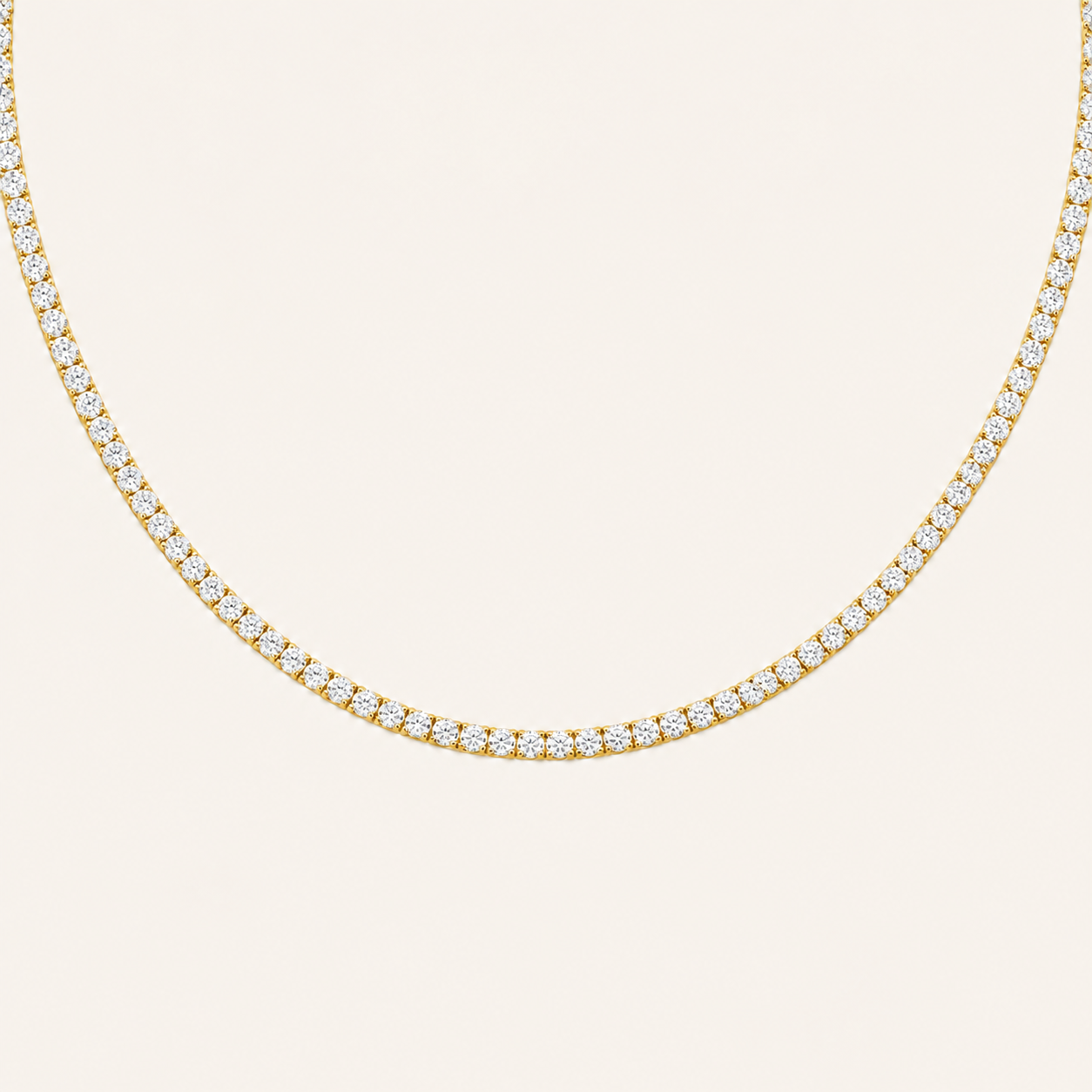 15CT Round Cut Lab Lab Grown Diamond Tennis Neckalce