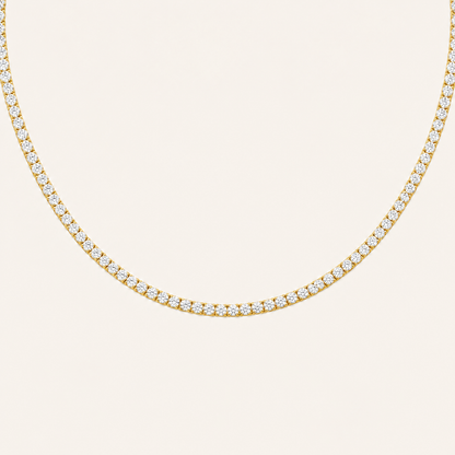 15CT Round Cut Lab Lab Grown Diamond Tennis Neckalce