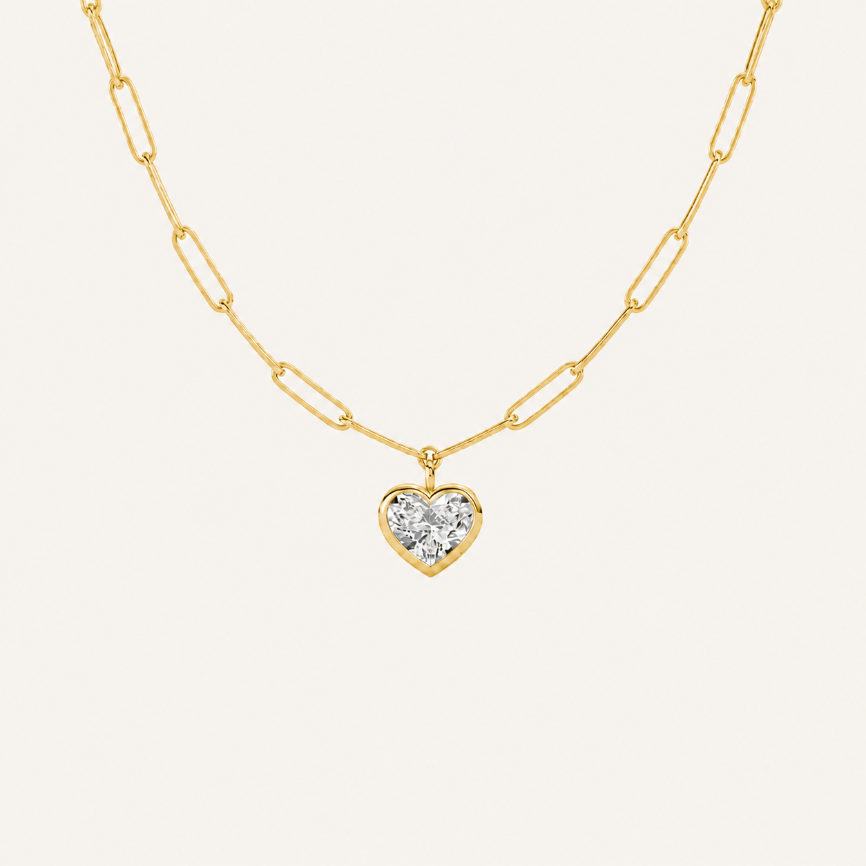 4CT Heart Cut Lab Grown Diamond Heart Shaped Pendant Necklace