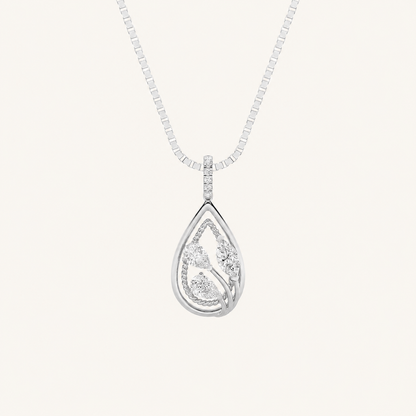 1CT Marquise Cut Lab Grown Diamond Pendant Necklace