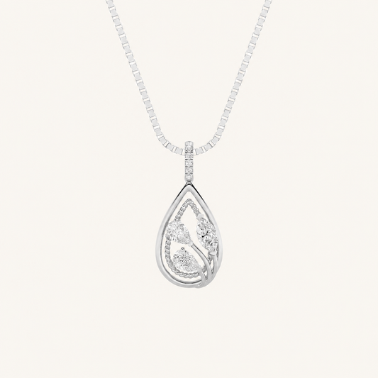 1CT Marquise Cut Lab Grown Diamond Pendant Necklace