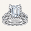4.53 CT Emerald Certified Lab Grown Diamond Bridal Set