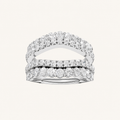 2CT Round Cut Certified Lab Grown Diamond Set Ring Guard