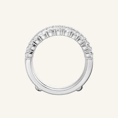2CT Round Cut Certified Lab Grown Diamond Set Ring Guard