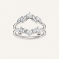 1CT Round & Marquise Cut Certified Lab Grown Diamond Ring Guard