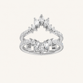 1CT Marquise and Round Cut Certified Lab Grown Diamond Ring Guard