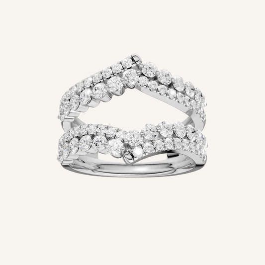 1CT Round Cut Certified Lab Grown Diamond Band