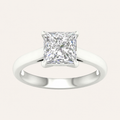 2CT Princess Cut Lab Grown Diamond Solitaire Ring