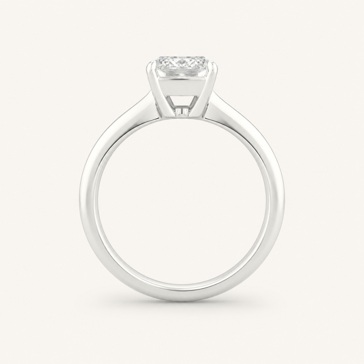 2CT Princess Cut Lab Grown Diamond Solitaire Ring