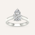 2CT Pear Cut Lab Grown Diamond Solitaire Ring
