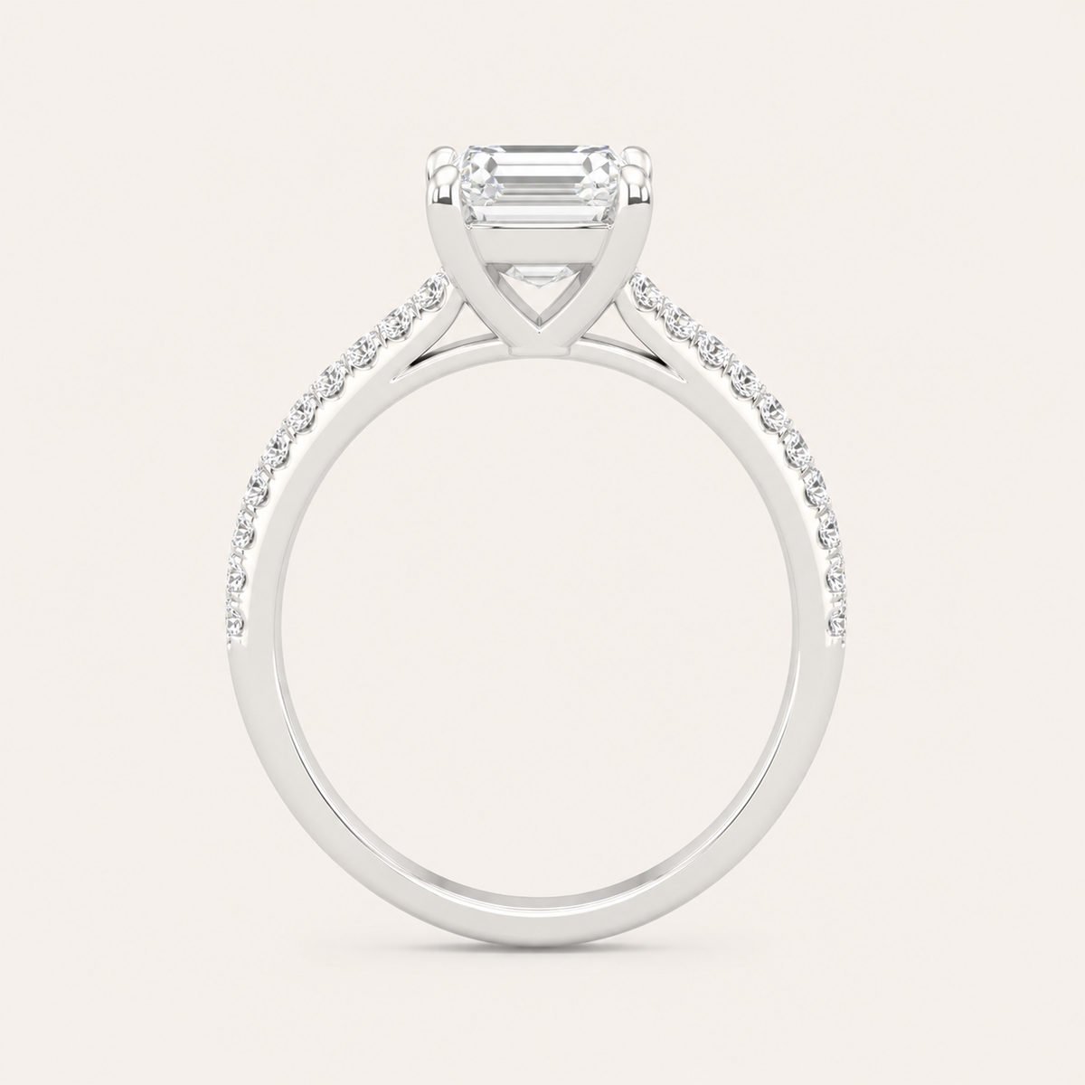 1.25CT Emerald Cut Lab Grown Diamond Solitaire Ring