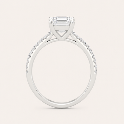 1.25CT Emerald Cut Lab Grown Diamond Solitaire Ring