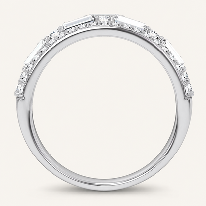 1.25CT Round Cut Certified Lab Grown Diamond Band