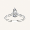 1.25CT Pear Cut Lab Grown Diamond Solitaire Ring