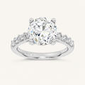 3.64CT Round Cut Certified Lab Grown Diamond Solitaire Engagement Ring
