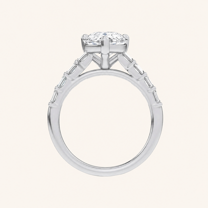 3.64CT Pear Cut Certified Lab Grown Diamond Solitaire Engagement Ring