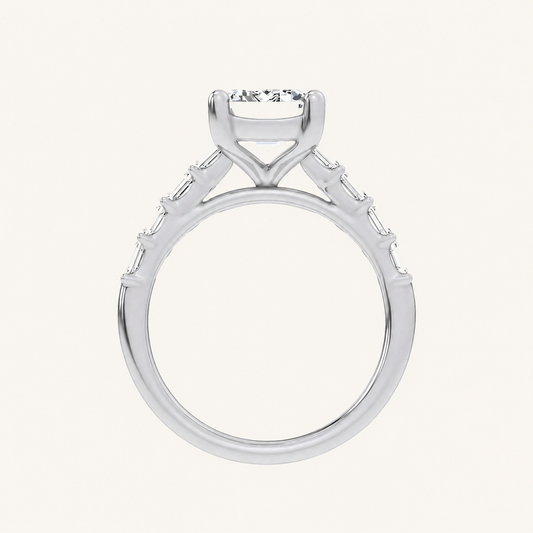 3.64CT Emerald Cut Certified Lab Grown Diamond Solitaire Engagement Ring