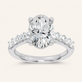 3.6CT Oval Cut Certified Lab Grown Diamond Solitaire Engagement Ring