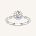 1.25CT Round Cut Lab Grown Diamond Halo Ring