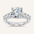 3.93CT Round Brilliant Cut Lab Diamond Cluster Ring