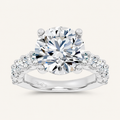 6.6CT Round Cut Certified Lab Grown Diamond Cluster Ring