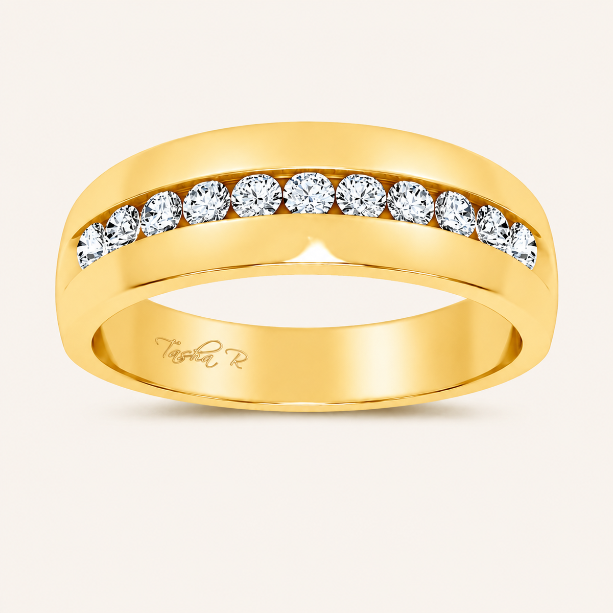 0.48CT Round Cut Diamond Men's Ring