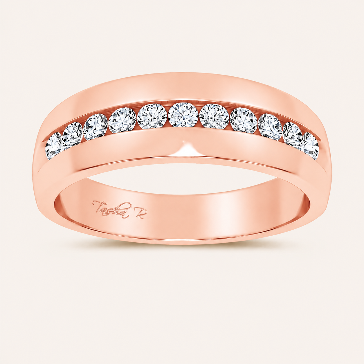0.48CT Round Cut Diamond Men's Ring