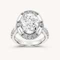 6.63CT Oval Cut Certified Lab Grown Diamond Halo Ring