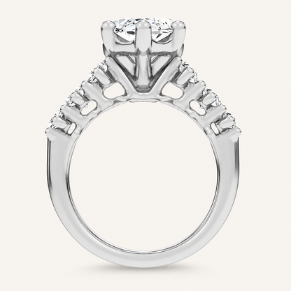 6.9CT Marquise Cut Certified Lab Grown Diamond Cluster Ring