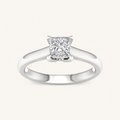1.00CT Princess Cut Lab Grown Diamond Solitaire Ring