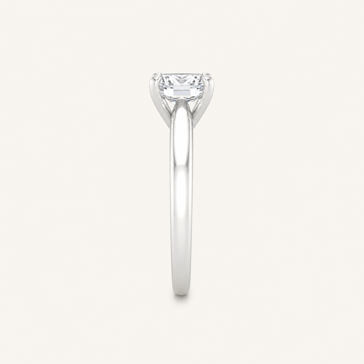 1.00CT Princess Cut Lab Grown Diamond Solitaire Ring