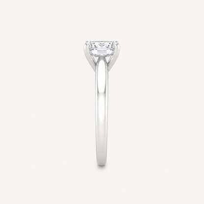 1.00CT Princess Cut Lab Grown Diamond Solitaire Ring