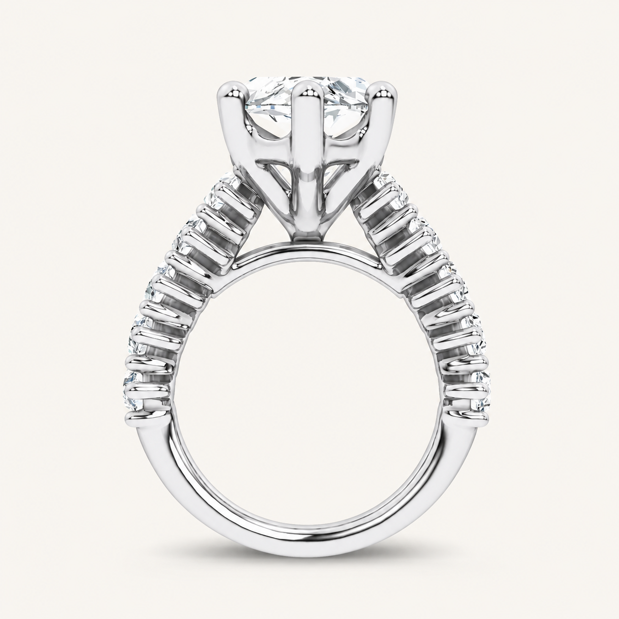 7CT Marquise Cut Certified Lab Grown Diamond Cluster Ring