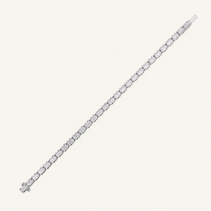 12CT Emerald Cut Lab Grown Diamond Tennis Bracelet