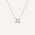 1.00 CT Princess Cut Lab Grown Diamond Solitaire Necklace