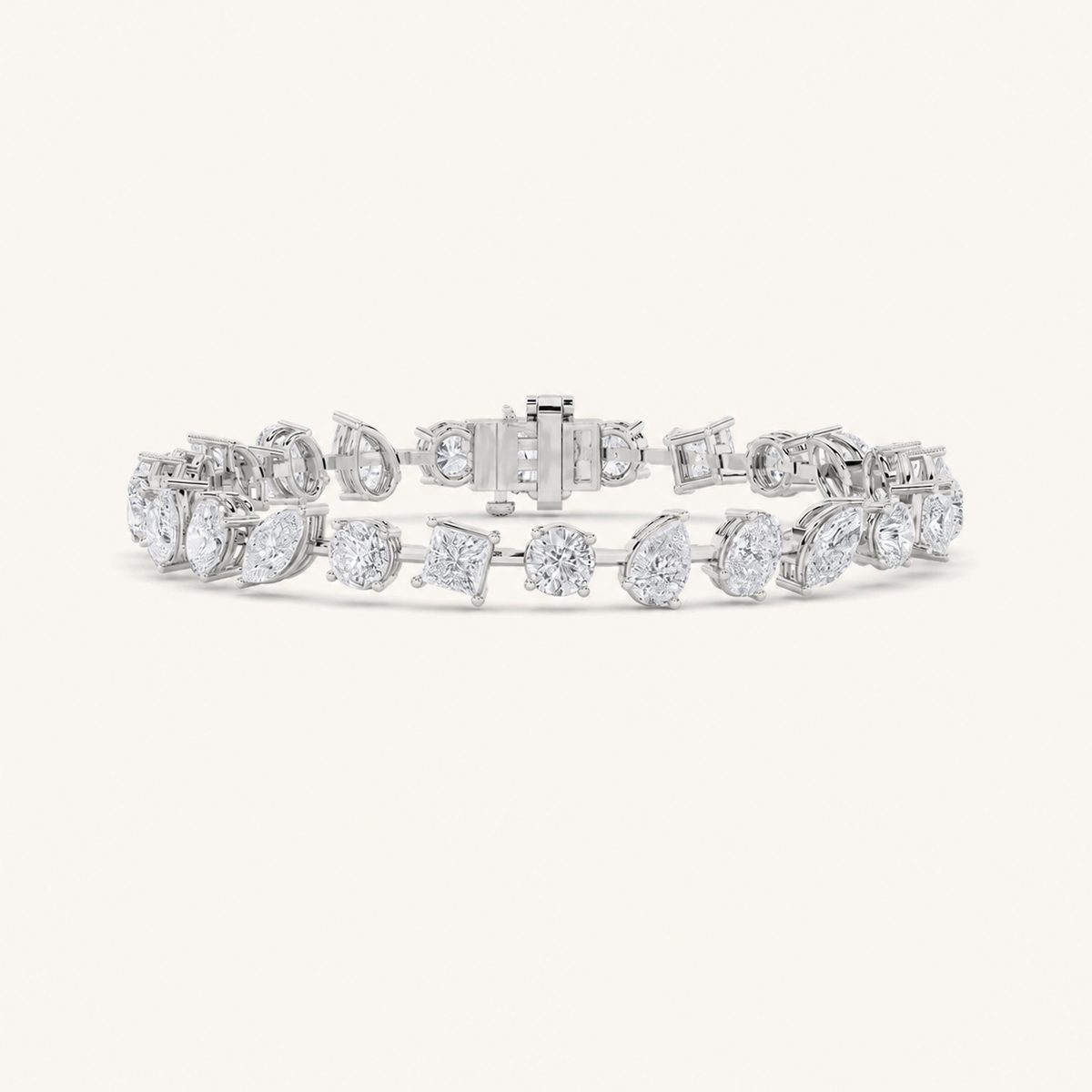 10.25CT Mixed Cut Lab Grown Diamond Bracelet