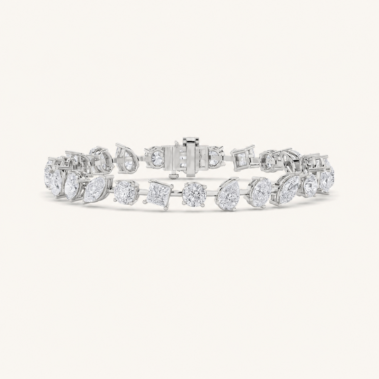 10.25CT Mixed Cut Lab Grown Diamond Bracelet