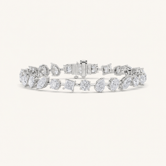 10.25CT Mixed Cut Lab Grown Diamond Bracelet