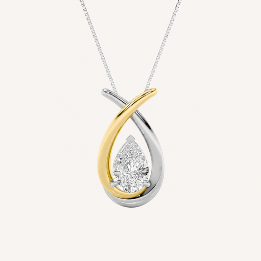 1.50 CT Pear Cut Lab Grown Diamond Fancy Pendant