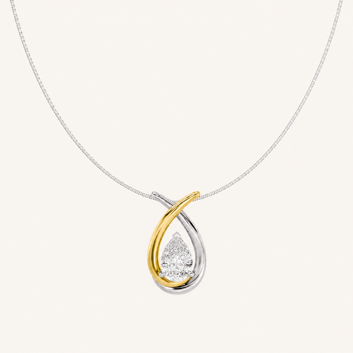 1.50 CT Pear Cut Lab Grown Diamond Fancy Pendant