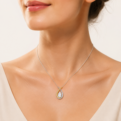1.50 CT Pear Cut Lab Grown Diamond Fancy Pendant