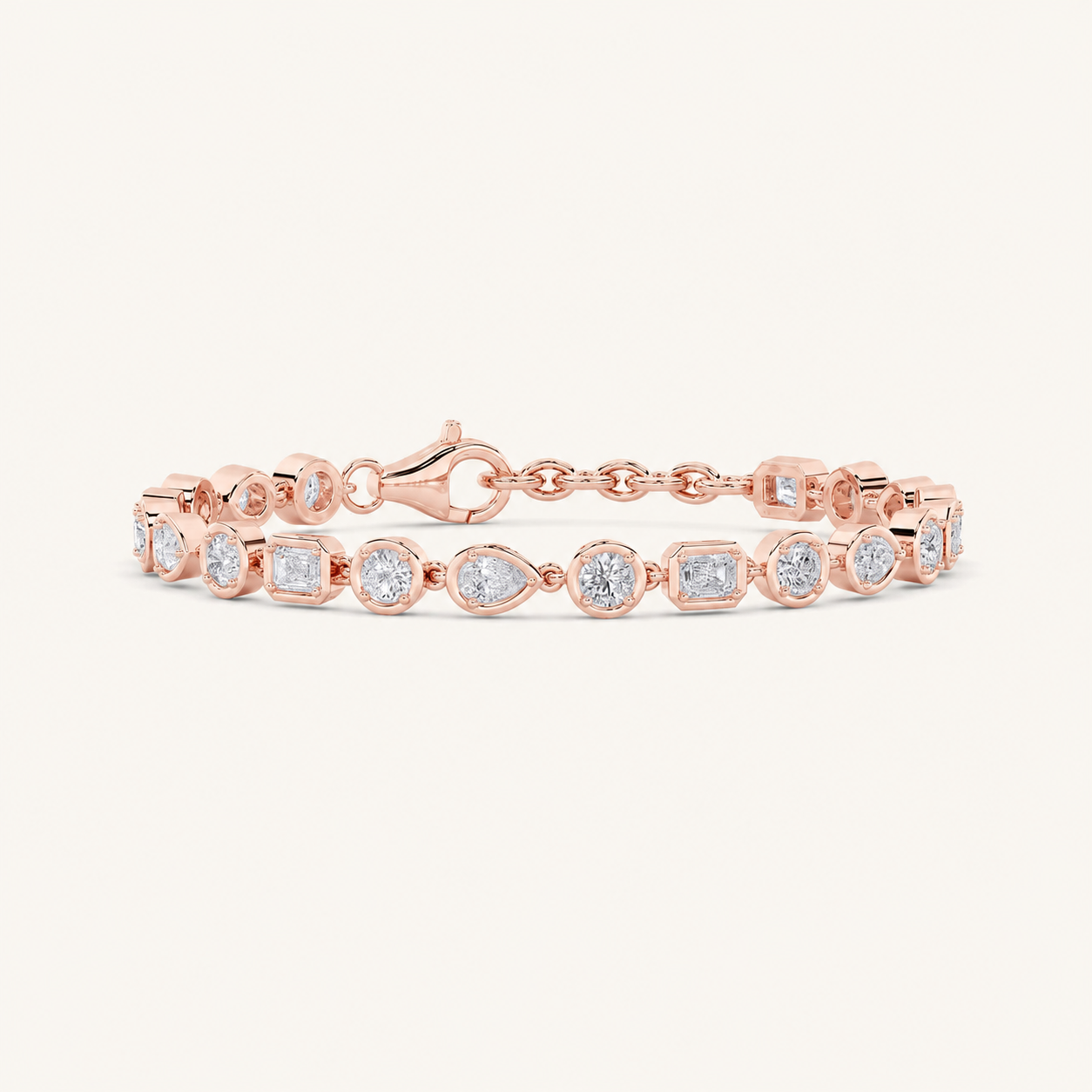 4CT Mixed Cut Lab Grown Diamond Bracelet