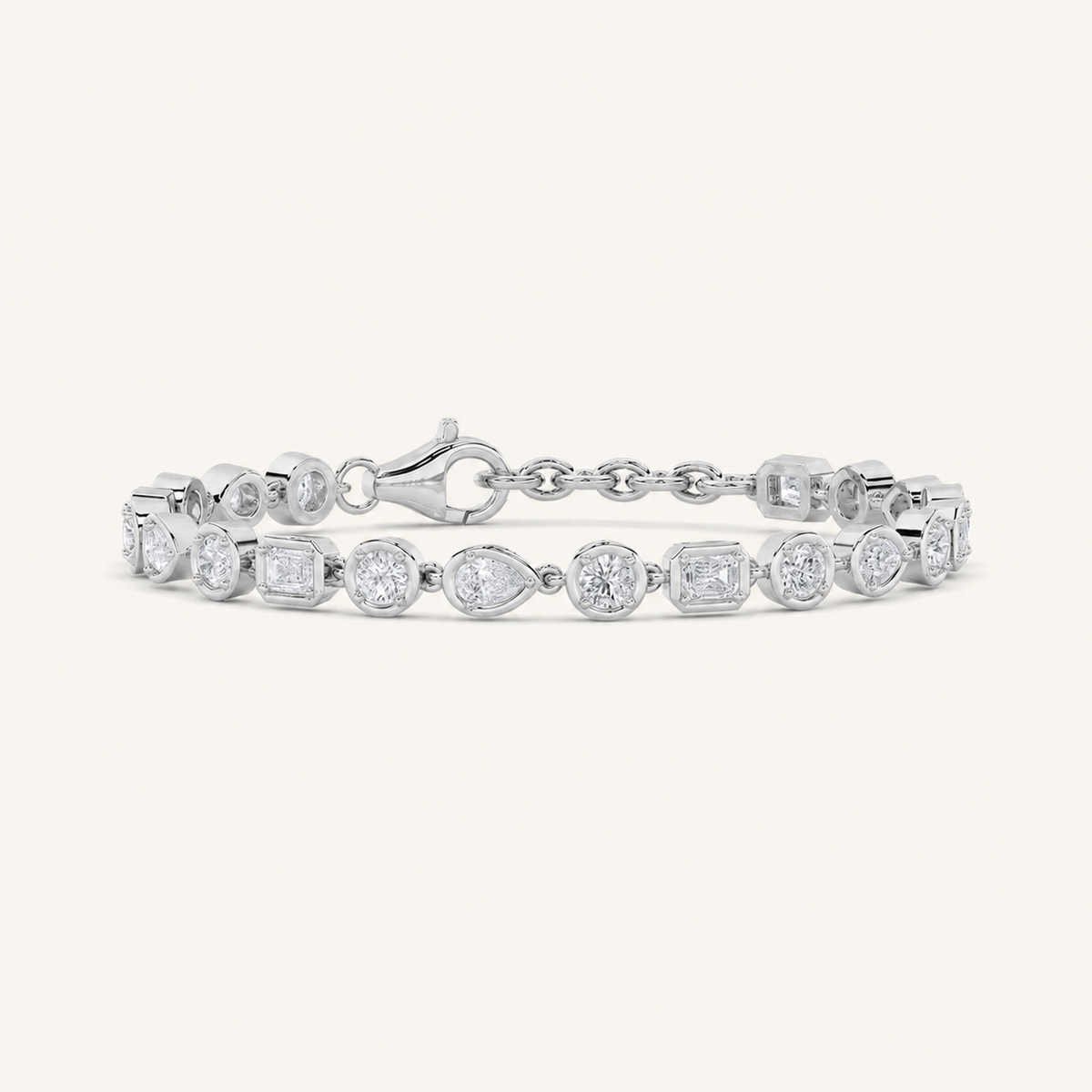4CT Mixed Cut Lab Grown Diamond Bracelet