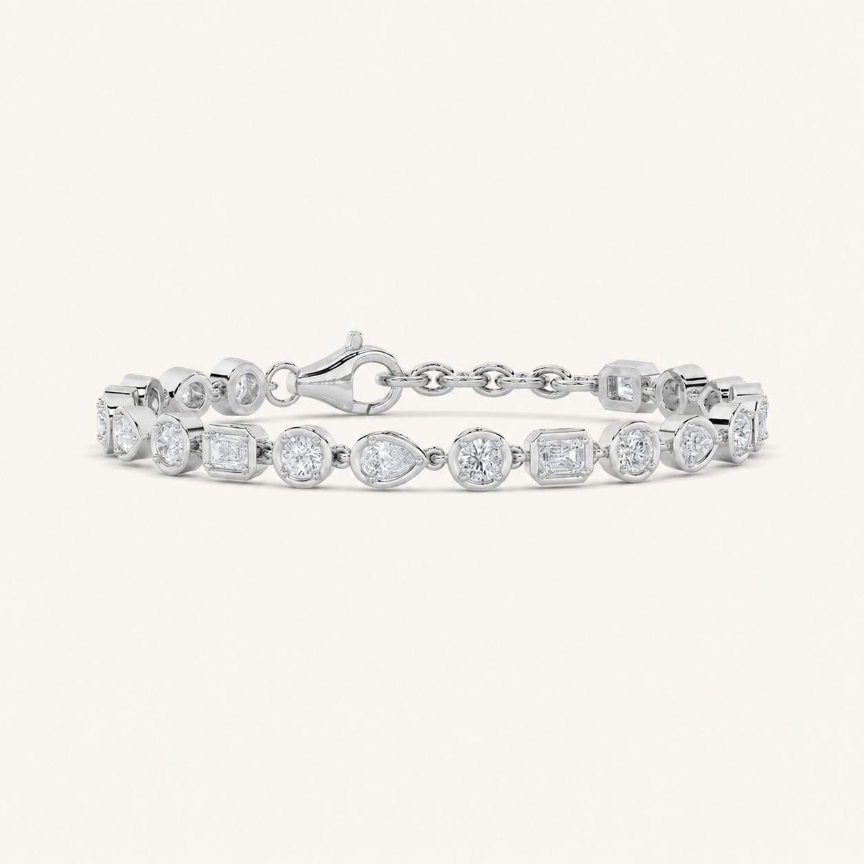 4CT Mixed Cut Lab Grown Diamond Bracelet
