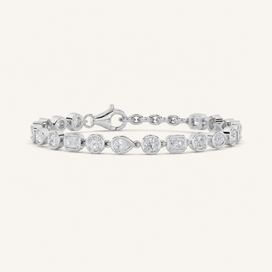 4CT Mixed Cut Lab Grown Diamond Bracelet