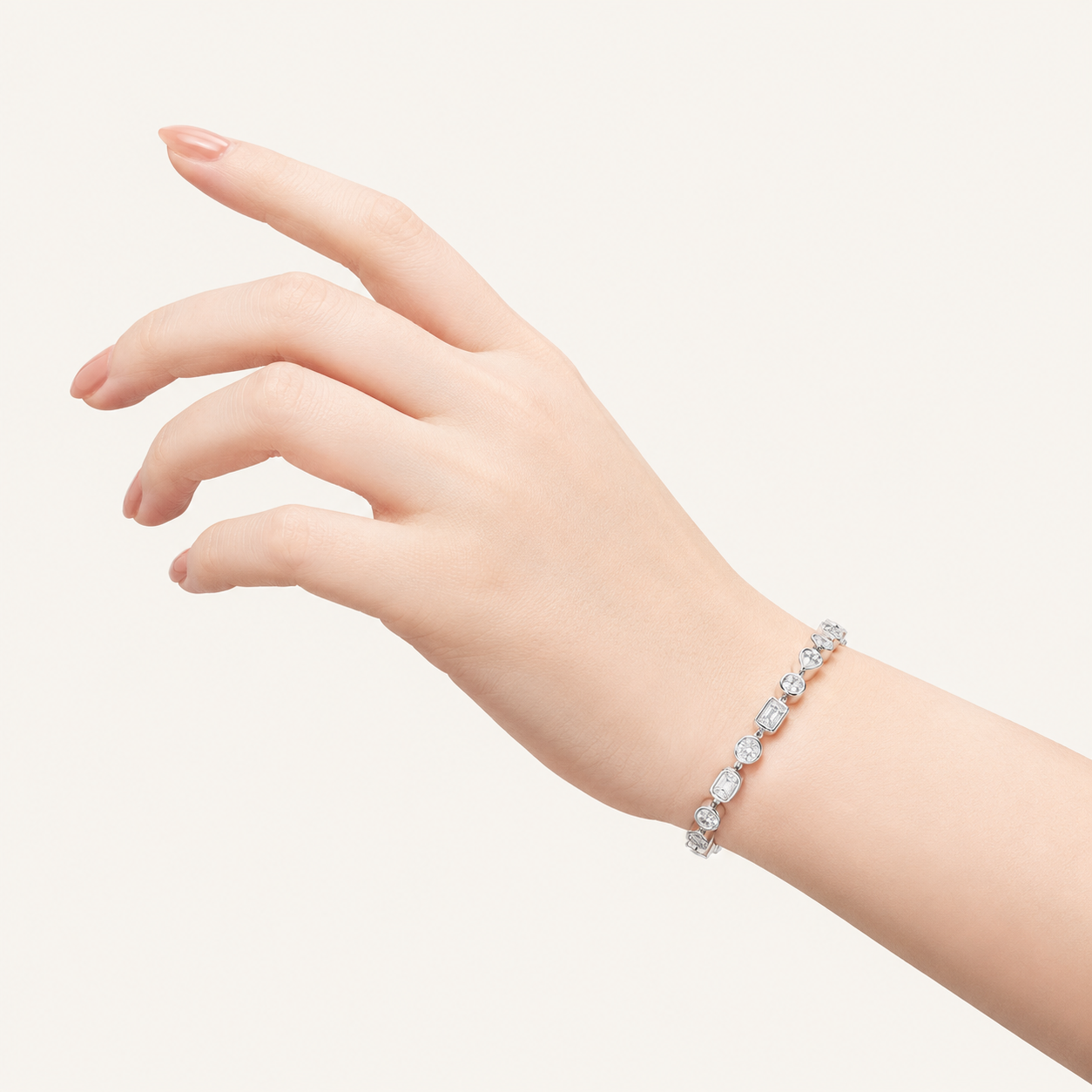 4CT Mixed Cut Lab Grown Diamond Bracelet