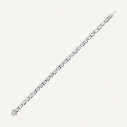 10CT Emerald Cut Lab Grown Diamond Tennis Bracelet