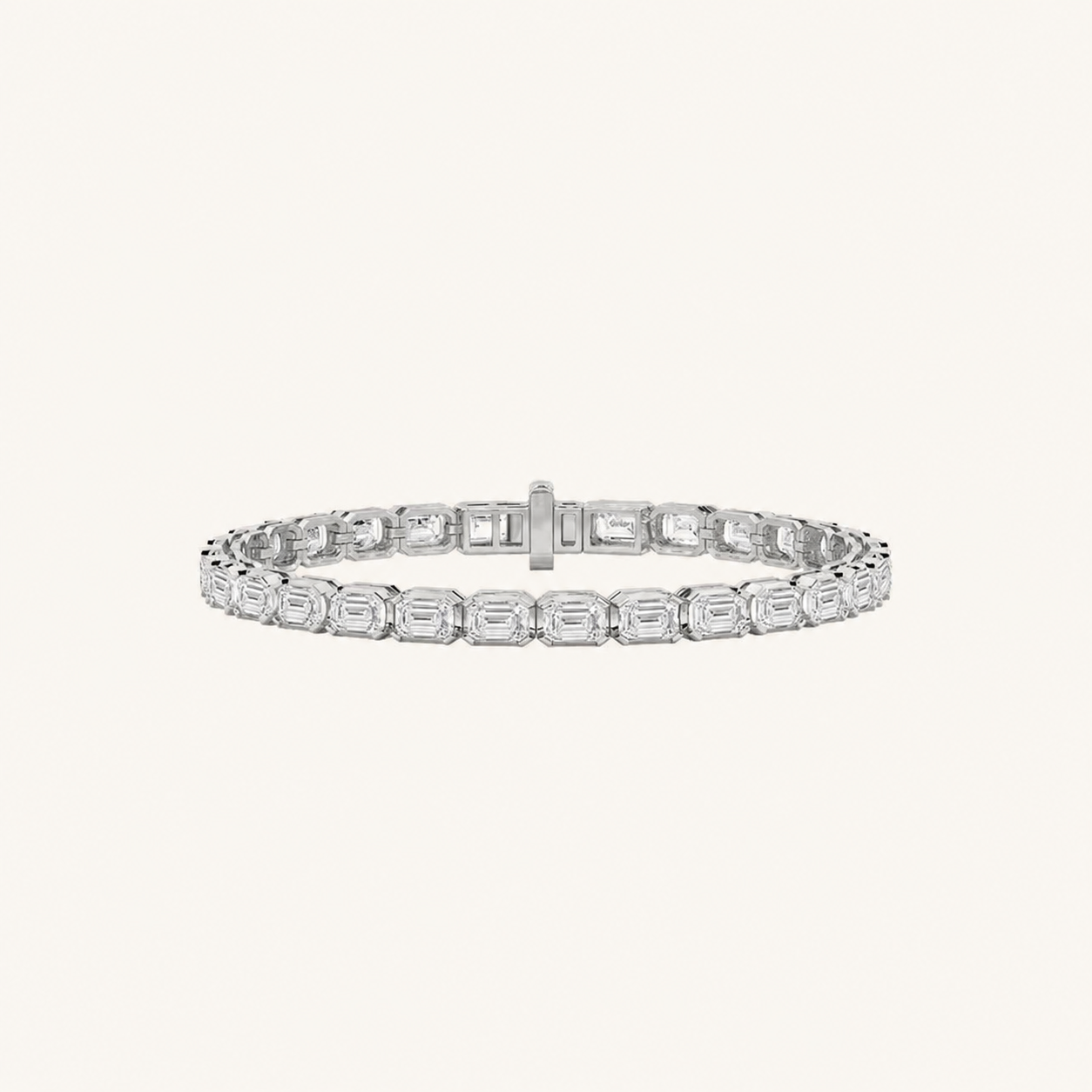10CT Emerald Cut Lab Grown Diamond Tennis Bracelet