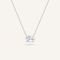 3.00 CT Oval Cut Lab Grown Diamond East West Solitaire Necklace